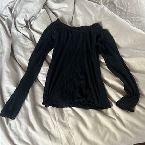 Banana Republic Classic Black Long Sleeve Tee blouse top